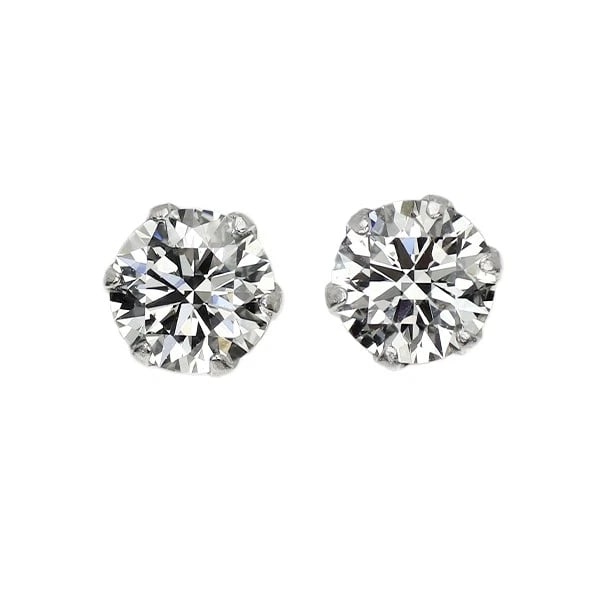 PT900 DIAMOND EARRINGS: Pt900 Diamond Earrings Brand: None Type: piercing Material: Metal Purity 900 Metal Platinum Main Stone/Creation Natural Color: None Size: Length/Width/Diameter3.5 Accessories: None Accesso