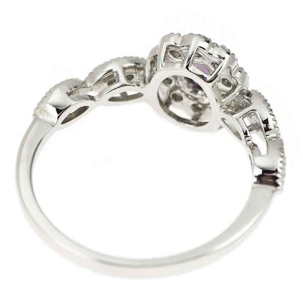 PT950 PURPLE SPINEL DIAMOND RING - 2