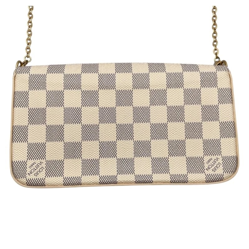LOUIS VUITTON POCHETTE FELICE SHOULDER BAG: LOUIS VUITTON Pochette Felice Shoulder Bag Brand: LOUIS VUITTON Type: Shoulder Bag Material: Damier Azul Color: white Size: W8.3 x H5.1x D1.2inch Shoulder:45.3inch Accessories: None