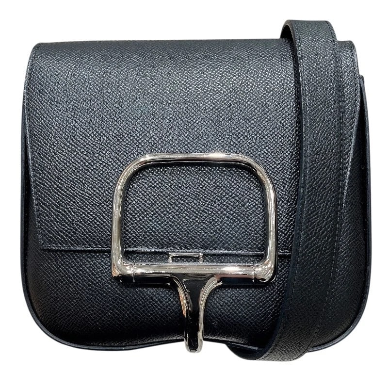 HERMES DELLA CAVALLERIA MINI SHOULDER BAG: HERMES Della Cavalleria Mini Shoulder Bag Brand: HERMES Type: Shoulder Bag Material: Epsom Color: Black SilverHardware Size: W6.9 x H6.3x D2.0inch Shoulder:37.4inch Accessories: None