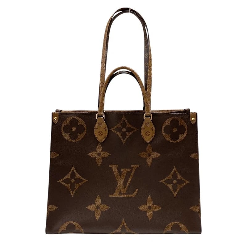 LOUIS VUITTON ON-THE-GO GM TOTE BAG: LOUIS VUITTON On-the-go GM Tote Bag Brand: LOUIS VUITTON Type: Tote Bag Material: Monogram Giant Reverse Color: Brown Size: W15.7 x H12.6x D6.3inch Shoulder:23.6inch Accessories: None