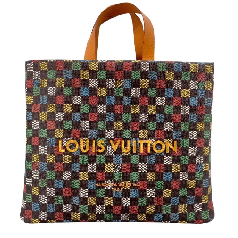 LOUIS VUITTON SHOPPER TOTE MM TOTE BAG: LOUIS VUITTON Shopper Tote MM Tote Bag Brand: LOUIS VUITTON Type: Tote Bag Material: Birds Damier Color: Brown Size: W15.7 x H12.6x D6.3inch Shoulder:16.5inch Accessories: None Accessories