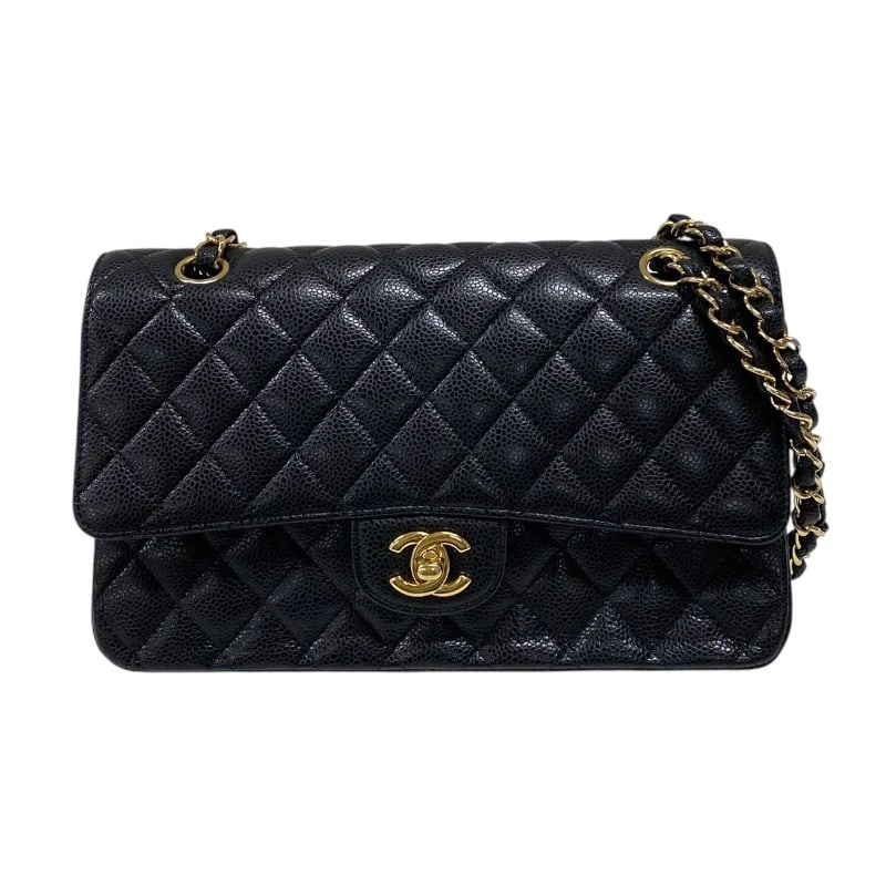 CHANEL MATRASSE 25 SHOULDER BAG: CHANEL Matrasse 25 Shoulder Bag Brand: CHANEL Type: Shoulder Bag Material: Caviar skin Color: Black Gold Hardware Size: W9.8 x H5.9x D2.4inch Shoulder:19.7inch Accessories: None Accessories
