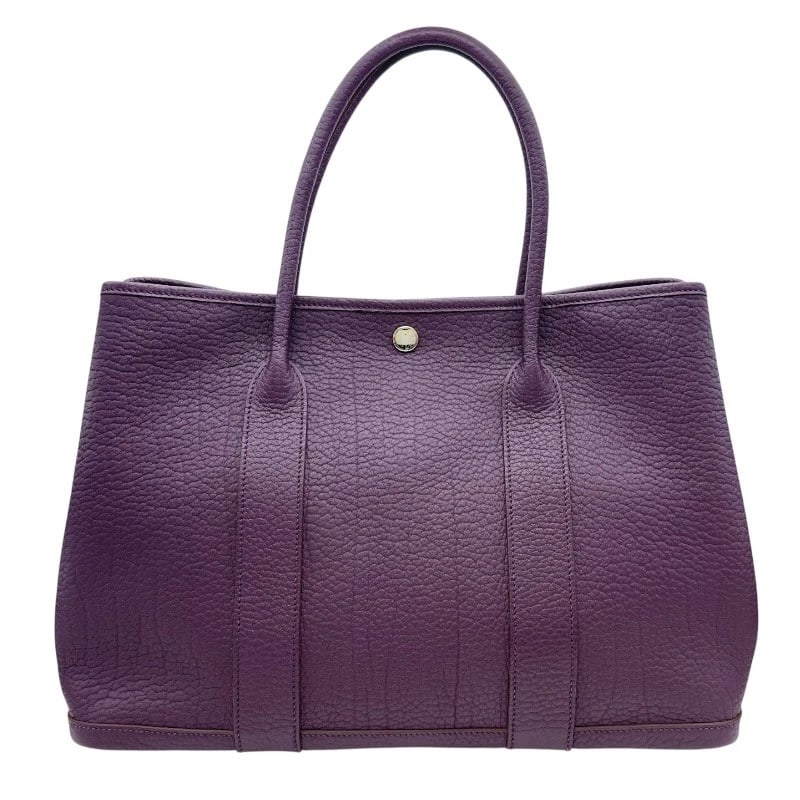 HERMES GARDEN PARTY PM TOTE BAG: HERMES Garden party PM Tote Bag Brand: HERMES Type: Tote Bag Material: Negonda Color: Cassis Silver Hardware Size: W14.2 x H10.0x D6.7inch Accessories: None Accessories Notice: When