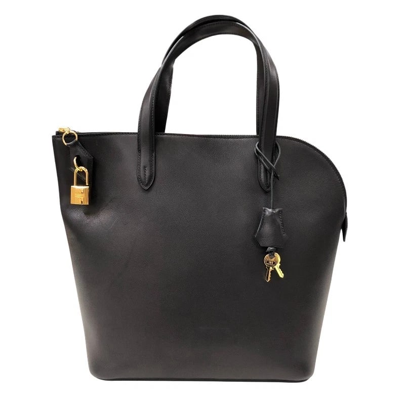 HERMES TRANSAT HANDBAG: HERMES Transat Handbag Brand: HERMES Type: Handbag Material: Evercolor Color: Black Gold Hardware Size: W9.8 x H11.0x D5.5inch Accessories: None Accessories Notice: When purchasing pre-owned