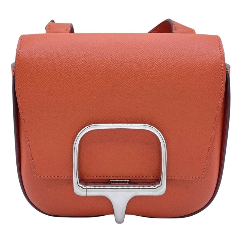 HERMES DELLA CAVALLERIA MINI SHOULDER BAG: HERMES Della Cavalleria Mini Shoulder Bag Brand: HERMES Type: Shoulder Bag Material: Epsom Color: Terre Batteau GDHardware Size: W6.5 x H6.3x D2.0inch Shoulder:37.4inch Accessories: None A