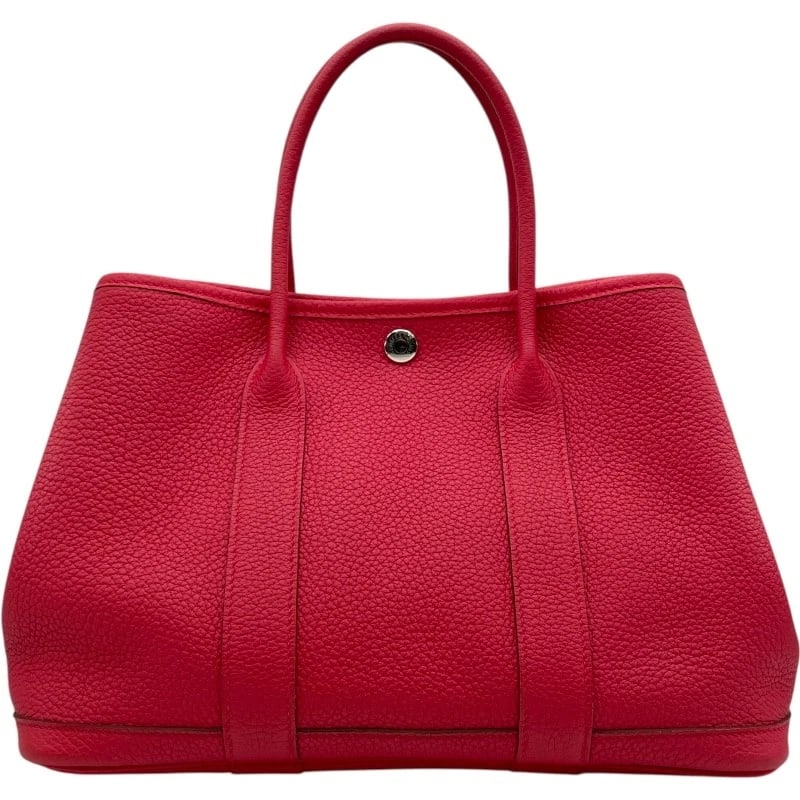 HERMES GARDEN PARTY TPM HANDBAG: HERMES Garden party TPM Handbag Brand: HERMES Type: Handbag Material: Negonda Color: Bougainvillea SVHardware Size: W11.8 x H8.3x D5.5inch Accessories: None Accessories Notice: When