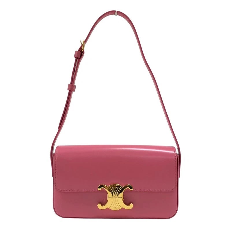 CELINE SHOULDER BAG CLAUDE SHOULDER BAG: CELINE Shoulder Bag Claude Shoulder Bag Brand: CELINE Type: Shoulder Bag Material: Calfskin Color: Pink Gold Hardware Size: W8.1 x H4.5x D1.6inch Shoulder:20.1inch Accessories: None Access