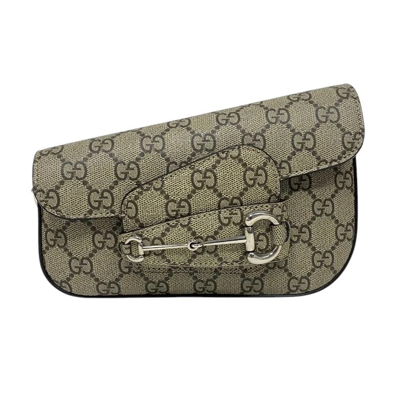 GUCCI HORSEBIT MINI BAG SHOULDER BAG: GUCCI Horsebit mini bag Shoulder Bag Brand: GUCCI Type: Shoulder Bag Material: GG Supreme Canvas Color: beige Size: W7.5 x H5.1x D1.2inch Shoulder:19.7inch Accessories: None Accessories