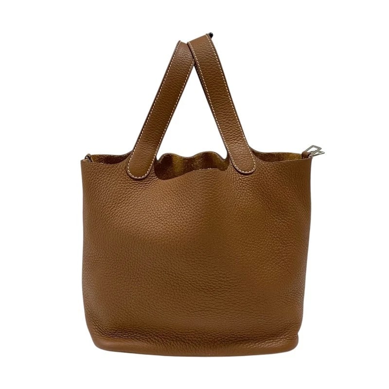 HERMES PICO TAN LOCK MM HANDBAG (1 of 7)