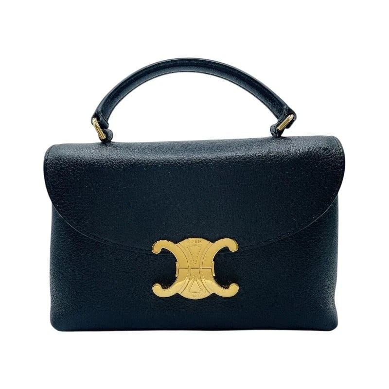 CELINE TEEN NINO BAG SHOULDER BAG: CELINE Teen Nino Bag Shoulder Bag Brand: CELINE Type: Shoulder Bag Material: Grain calf Color: Black Gold Hardware Size: W7.9 x H5.5x D3.3inch Accessories: None Accessories Notice: When