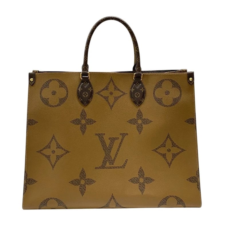 LOUIS VUITTON ON-THE-GO GM TOTE BAG: LOUIS VUITTON On-the-go GM Tote Bag Brand: LOUIS VUITTON Type: Tote Bag Material: Monogram Giant Reverse Color: Brown Size: W16.5 x H12.6x D6.3inch Shoulder:23.6inch Accessories: None