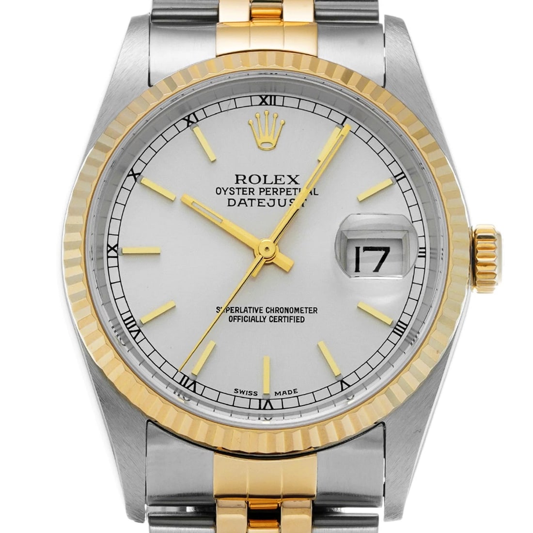 ROLEX DATEJUST SILVER WATCH - 4