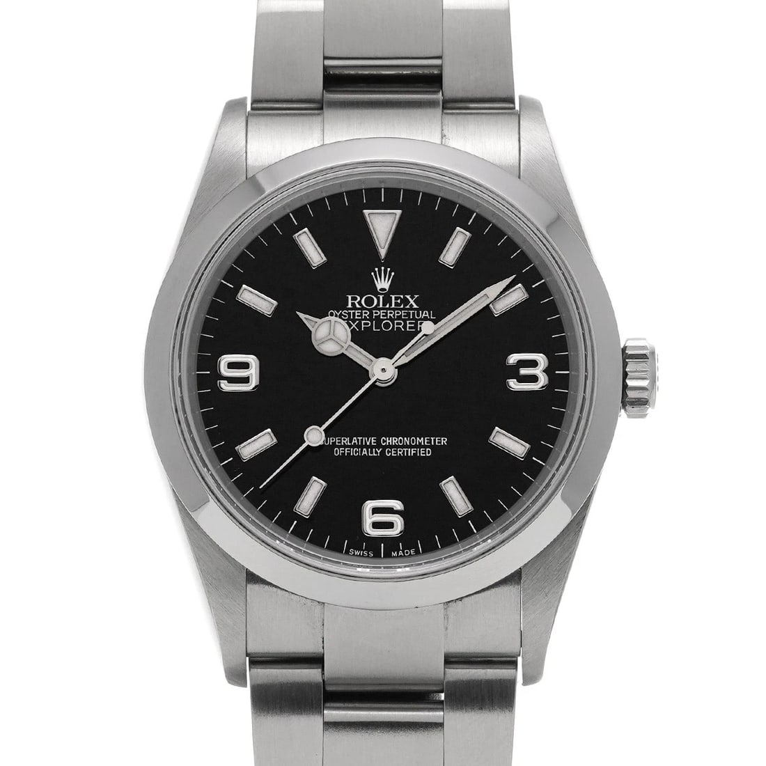 ROLEX EXPLORER BLACK WATCH: ROLEX Explorer black Watch Brand: ROLEX Type: Wristwatch Material: Band Material Stainless steel, Case Material Stainless steel Color: Dial Color black Size: ??Case? H/about 36mm W/about 36mm D/ab