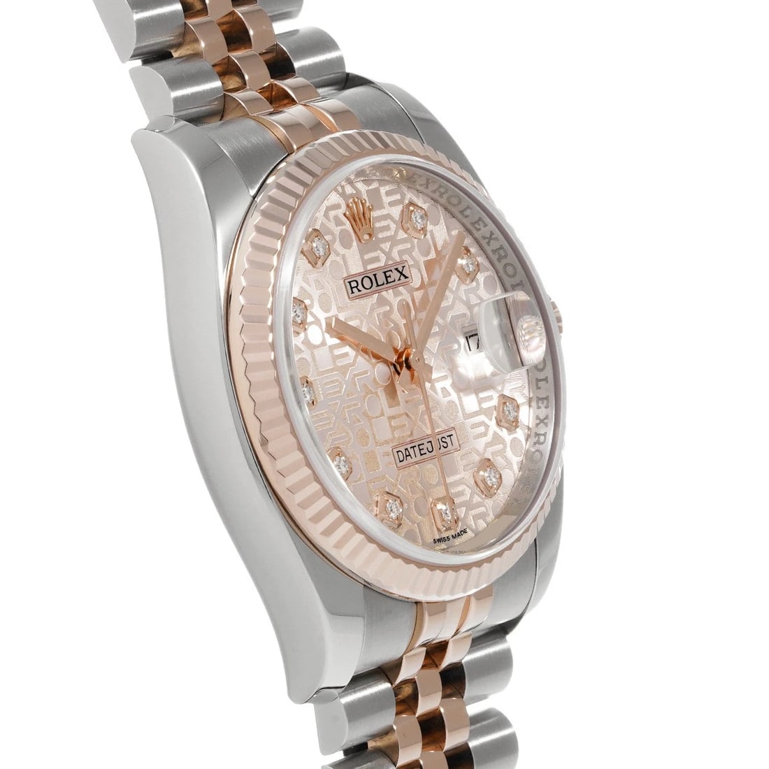 ROLEX DATEJUST PINK COMPUTER DIAMOND WATCH - 3