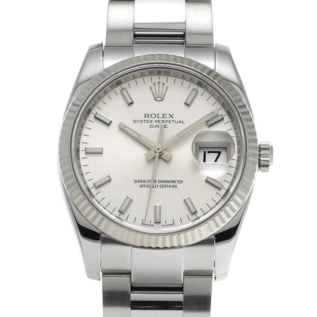 ROLEX OYSTER PERPETUAL SILVER WATCH: ROLEX Oyster Perpetual Silver Watch Brand: ROLEX Type: Wristwatch Material: Band Material Stainless steel, Case Material Stainless steel Color: Dial Color Silver Size: ??Case? H/about 34mm
