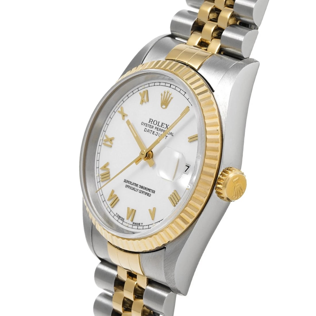 ROLEX DATEJUST WHITE WATCH - 2