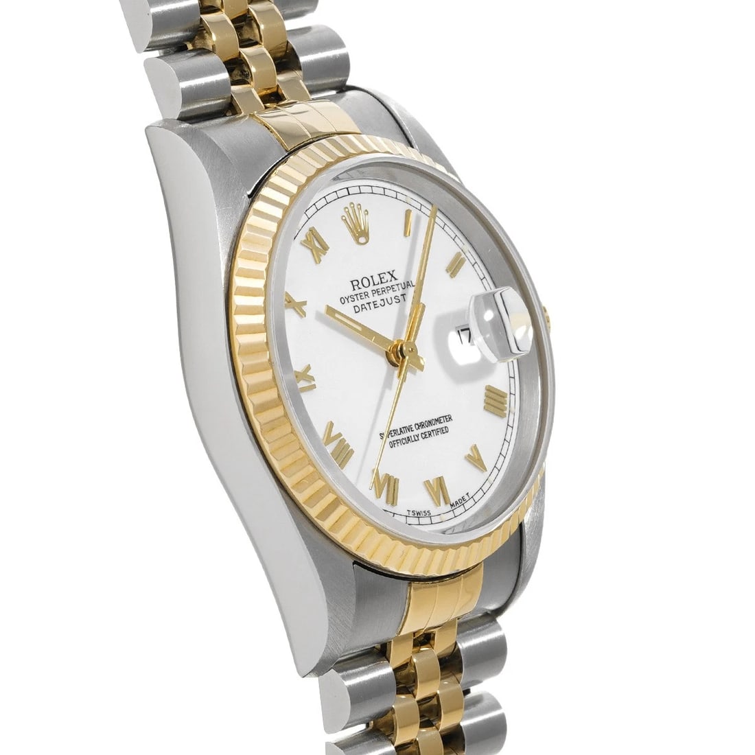 ROLEX DATEJUST WHITE WATCH - 3