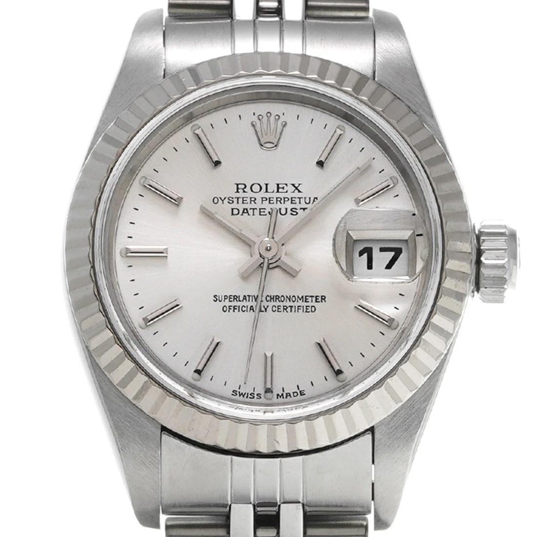 ROLEX DATEJUST SILVER WATCH - 4