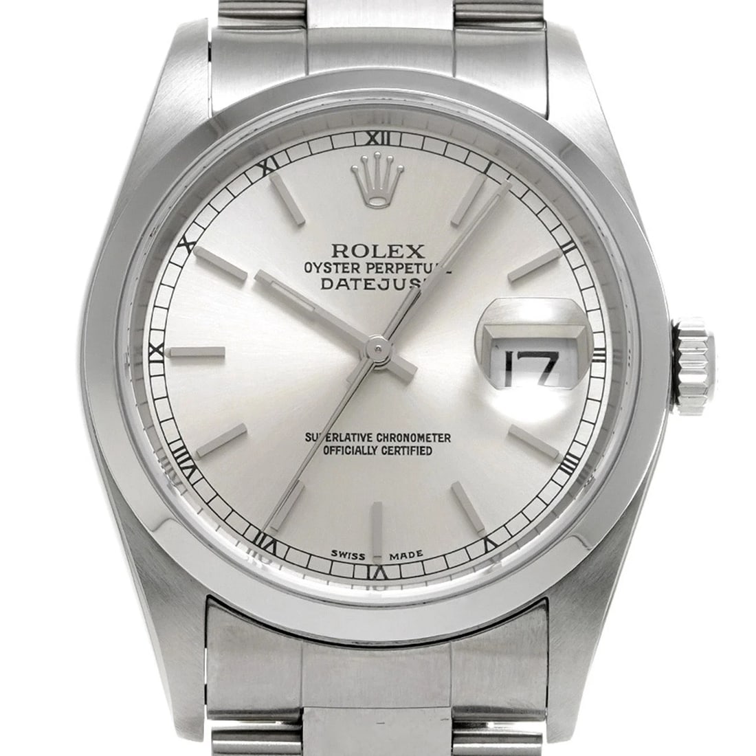 ROLEX DATEJUST SILVER WATCH - 4