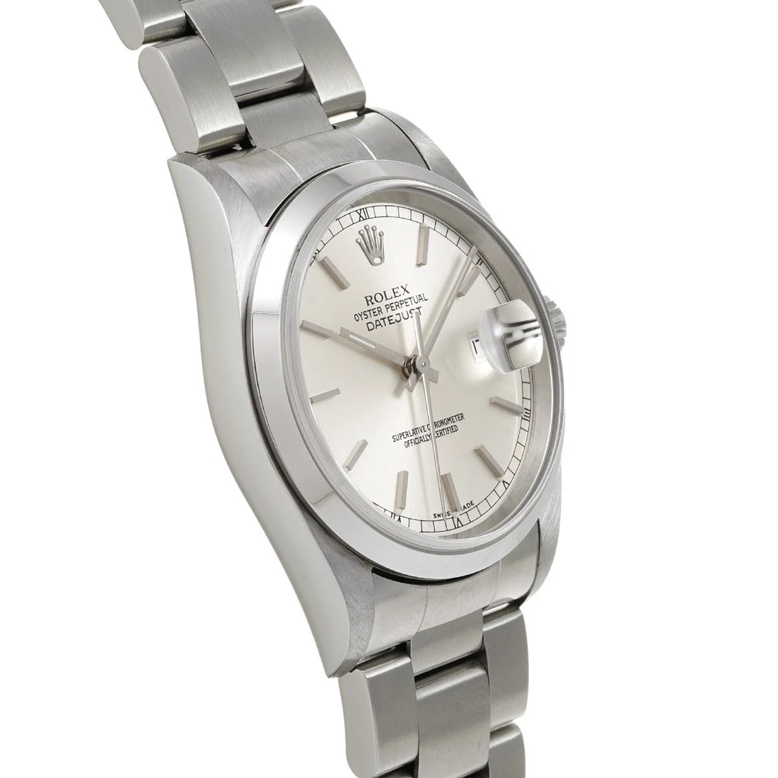 ROLEX DATEJUST SILVER WATCH - 3