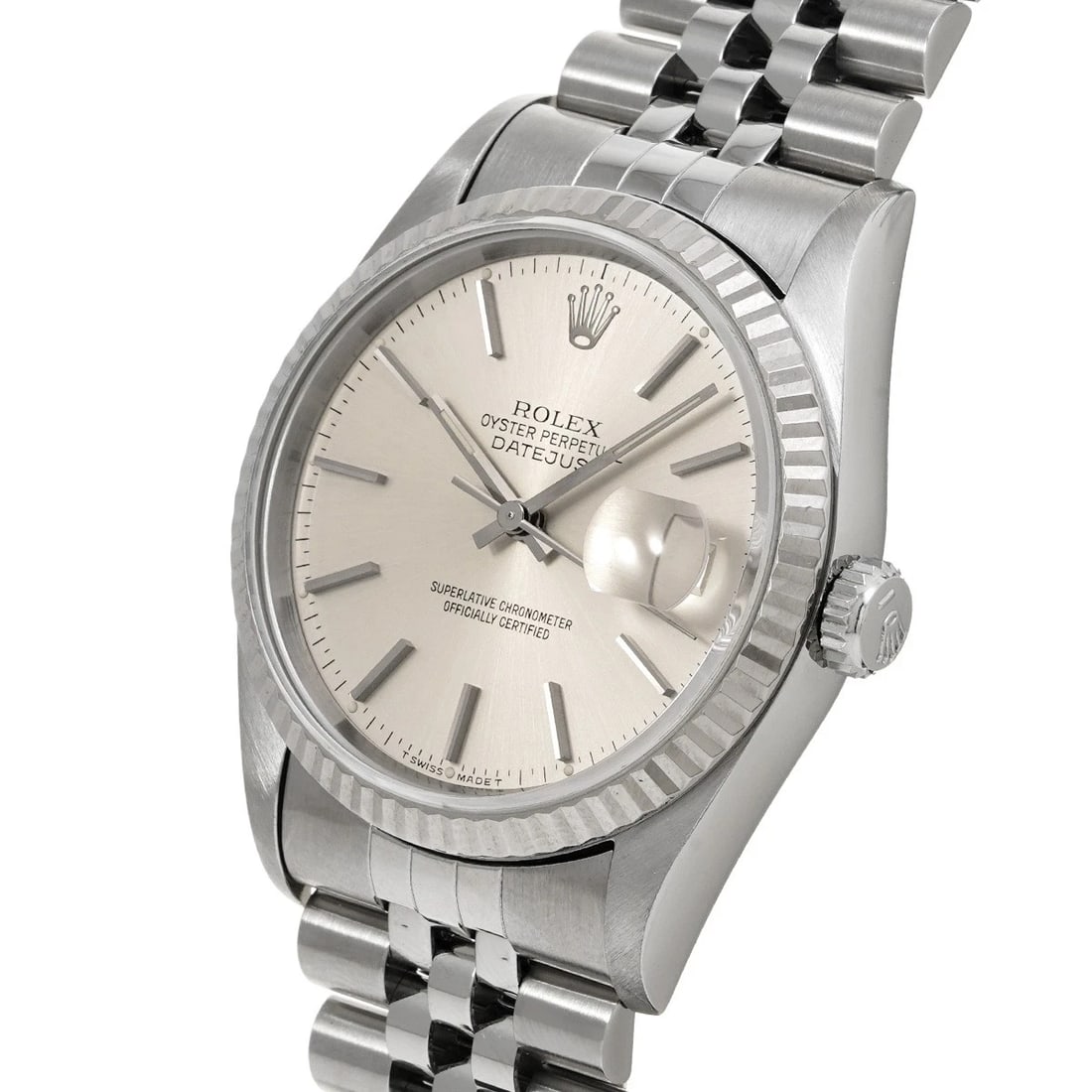 ROLEX DATEJUST SILVER WATCH - 2