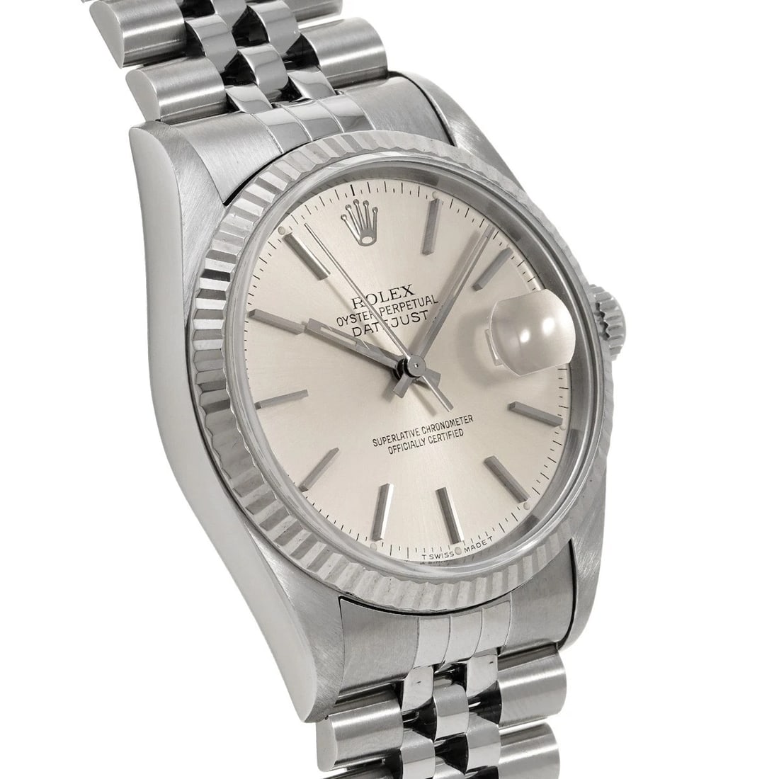 ROLEX DATEJUST SILVER WATCH - 3