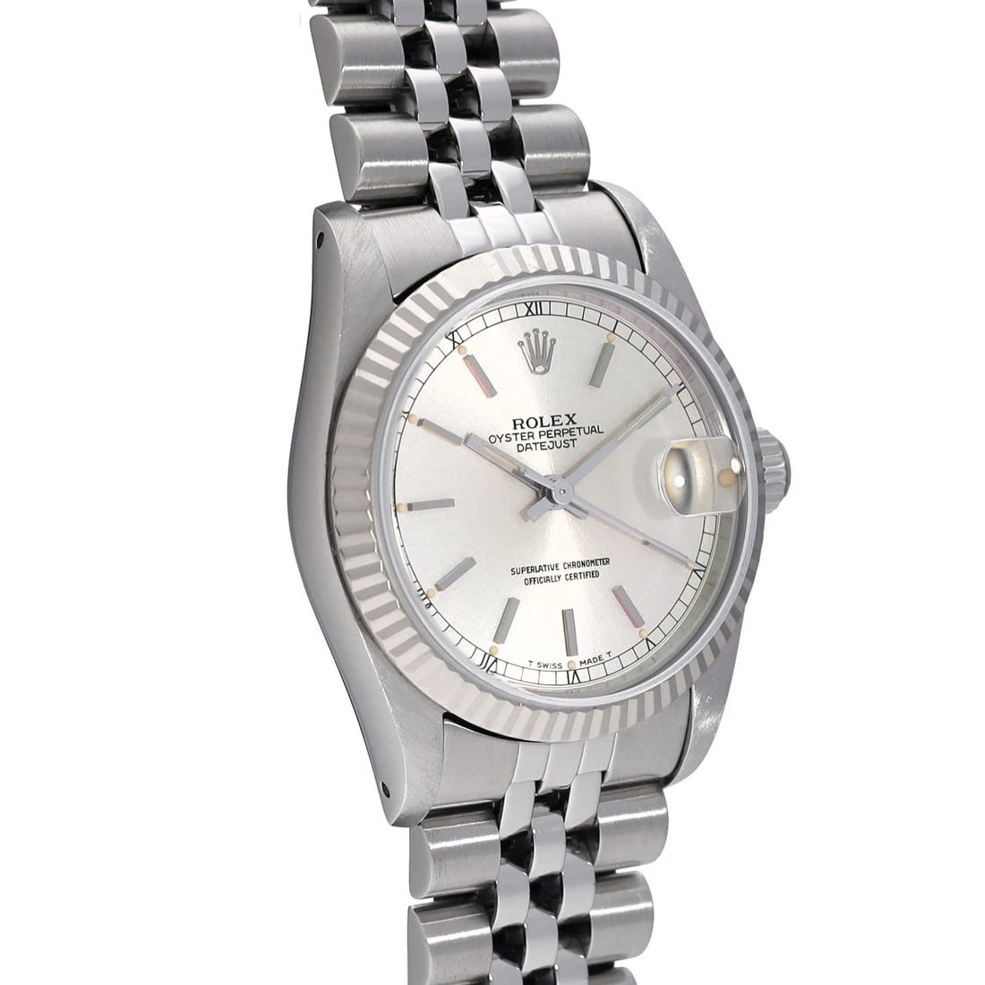 ROLEX DATEJUST SILVER WATCH - 3