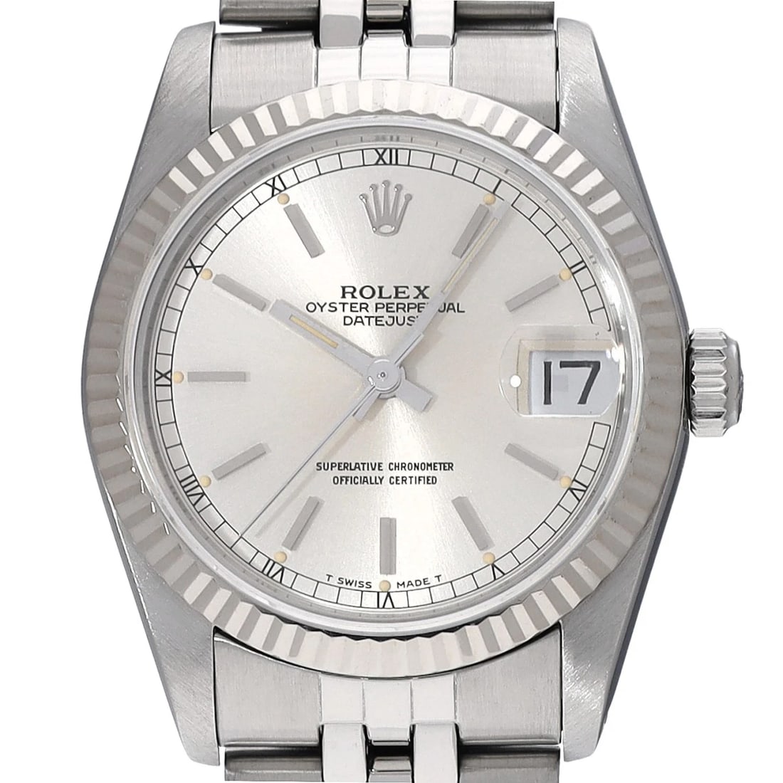 ROLEX DATEJUST SILVER WATCH - 4
