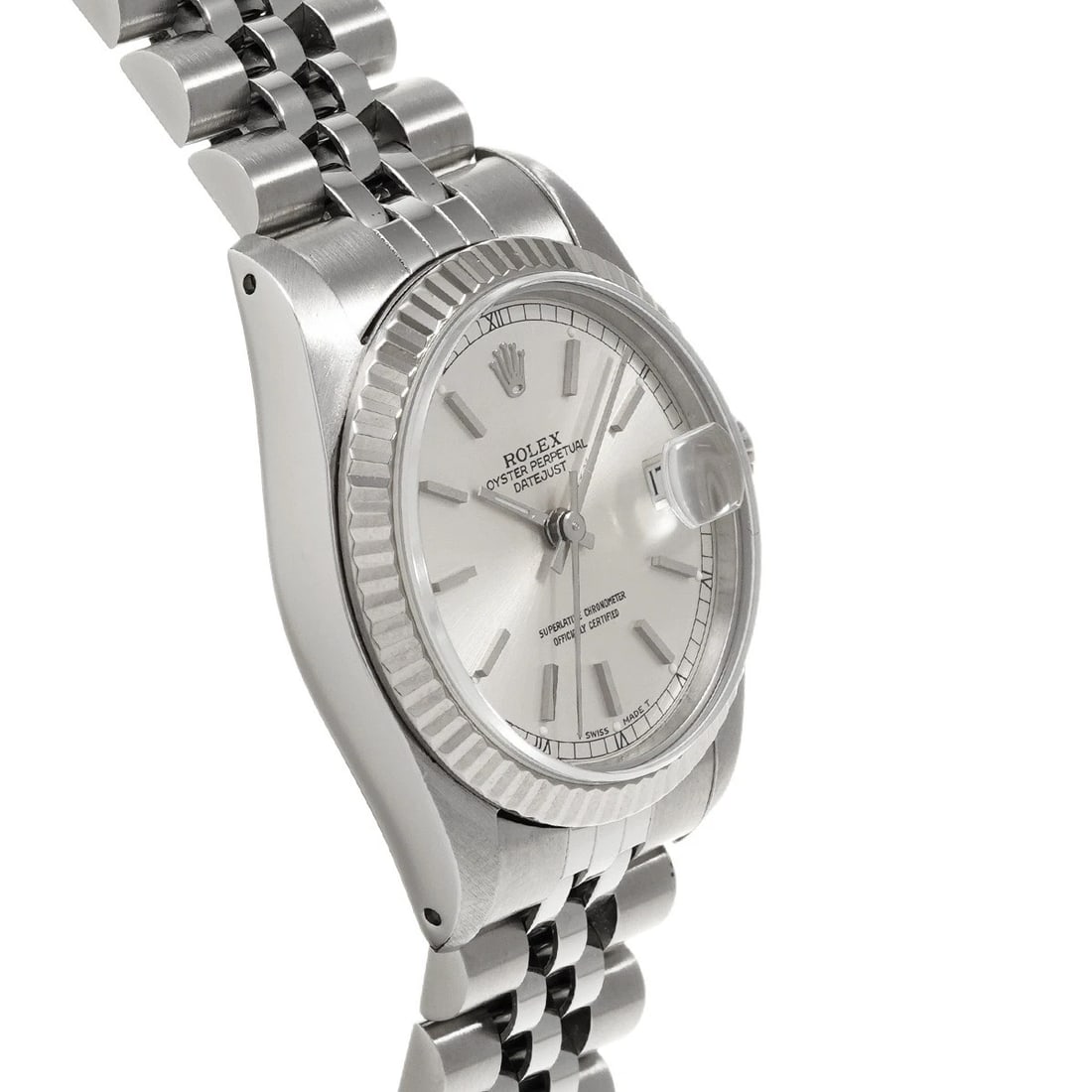 ROLEX DATEJUST SILVER WATCH - 3