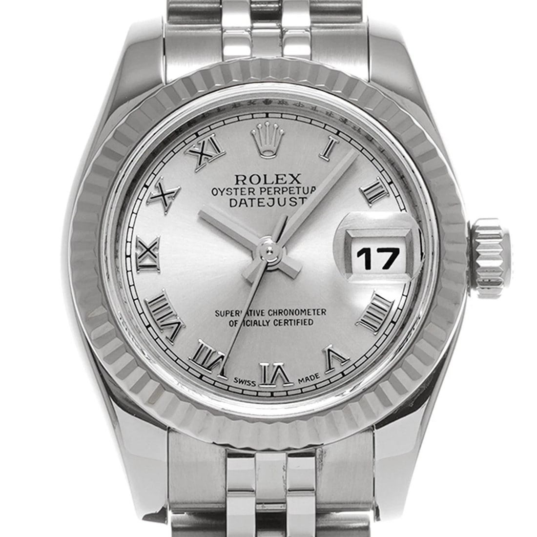 ROLEX DATEJUST SILVER WATCH - 4