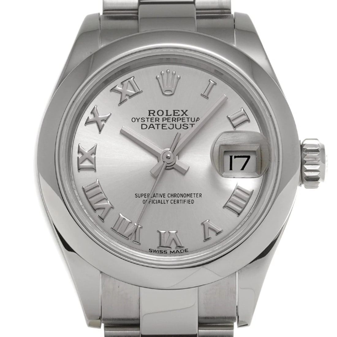 ROLEX DATEJUST SILVER WATCH - 4