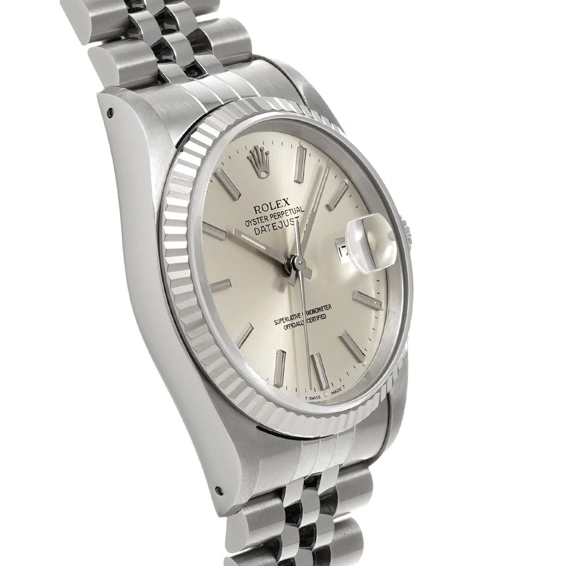 ROLEX DATEJUST SILVER WATCH - 3