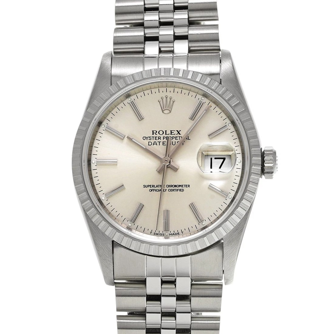 ROLEX DATEJUST SILVER WATCH: ROLEX Datejust Silver Watch Brand: ROLEX Type: Wristwatch Material: Band Material Stainless steel, Case Material Stainless steel Color: Dial Color Silver Size: ??Case? H/about 36mm W/about