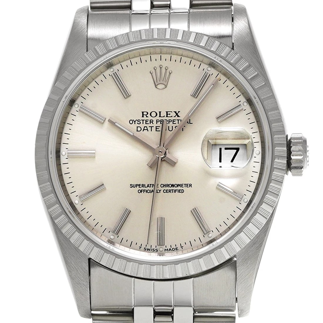 ROLEX DATEJUST SILVER WATCH - 4