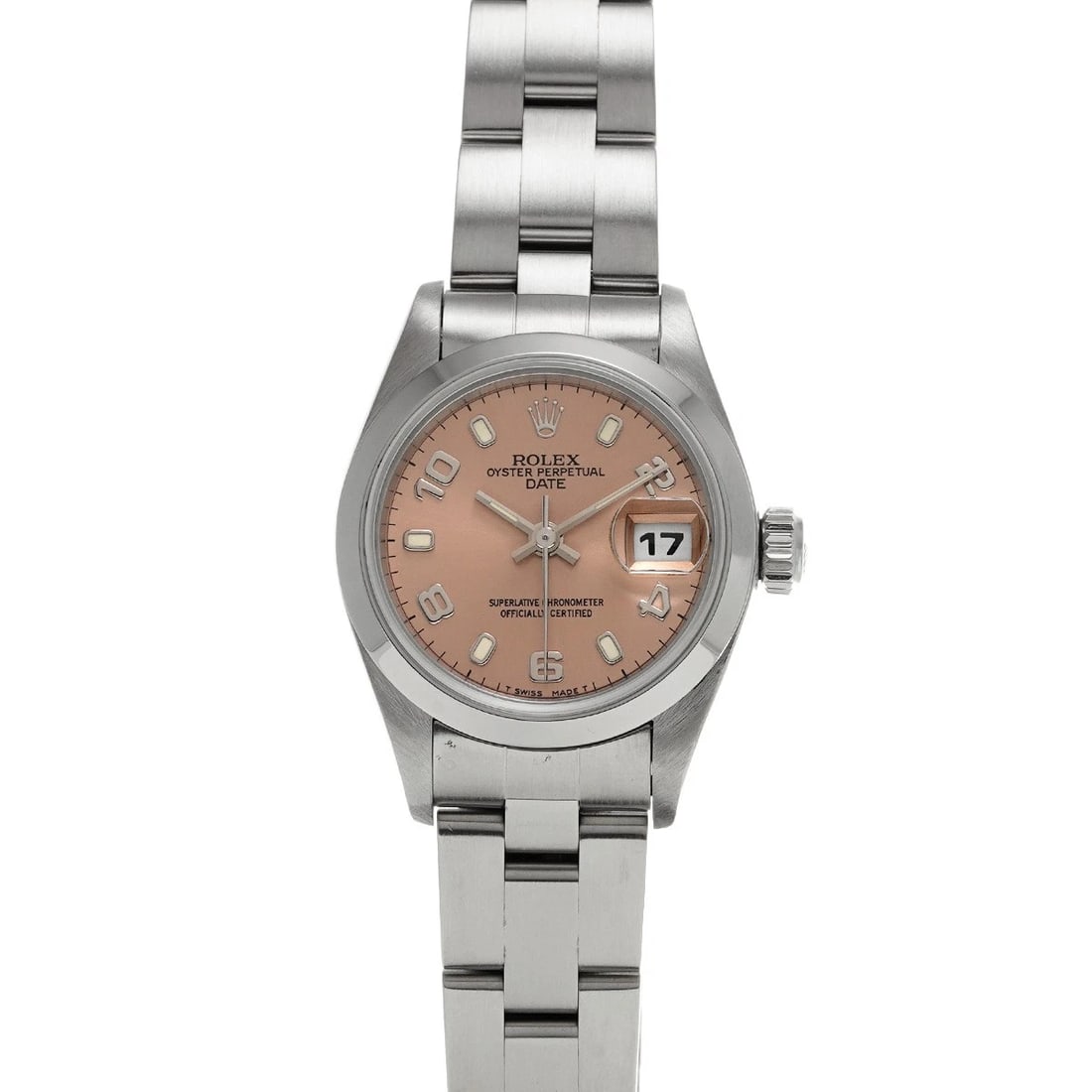 ROLEX OYSTER PERPETUAL PINK WATCH: ROLEX Oyster Perpetual pink Watch Brand: ROLEX Type: Wristwatch Material: Band Material Stainless steel, Case Material Stainless steel Color: Dial Color pink Size: ??Case? H/about 26mm W/about