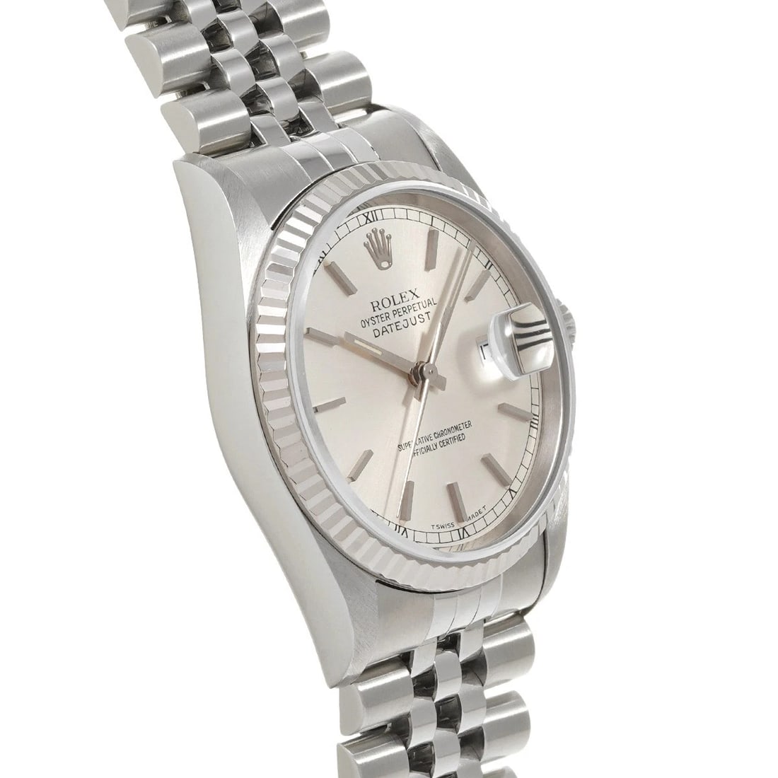 ROLEX DATEJUST SILVER WATCH - 3