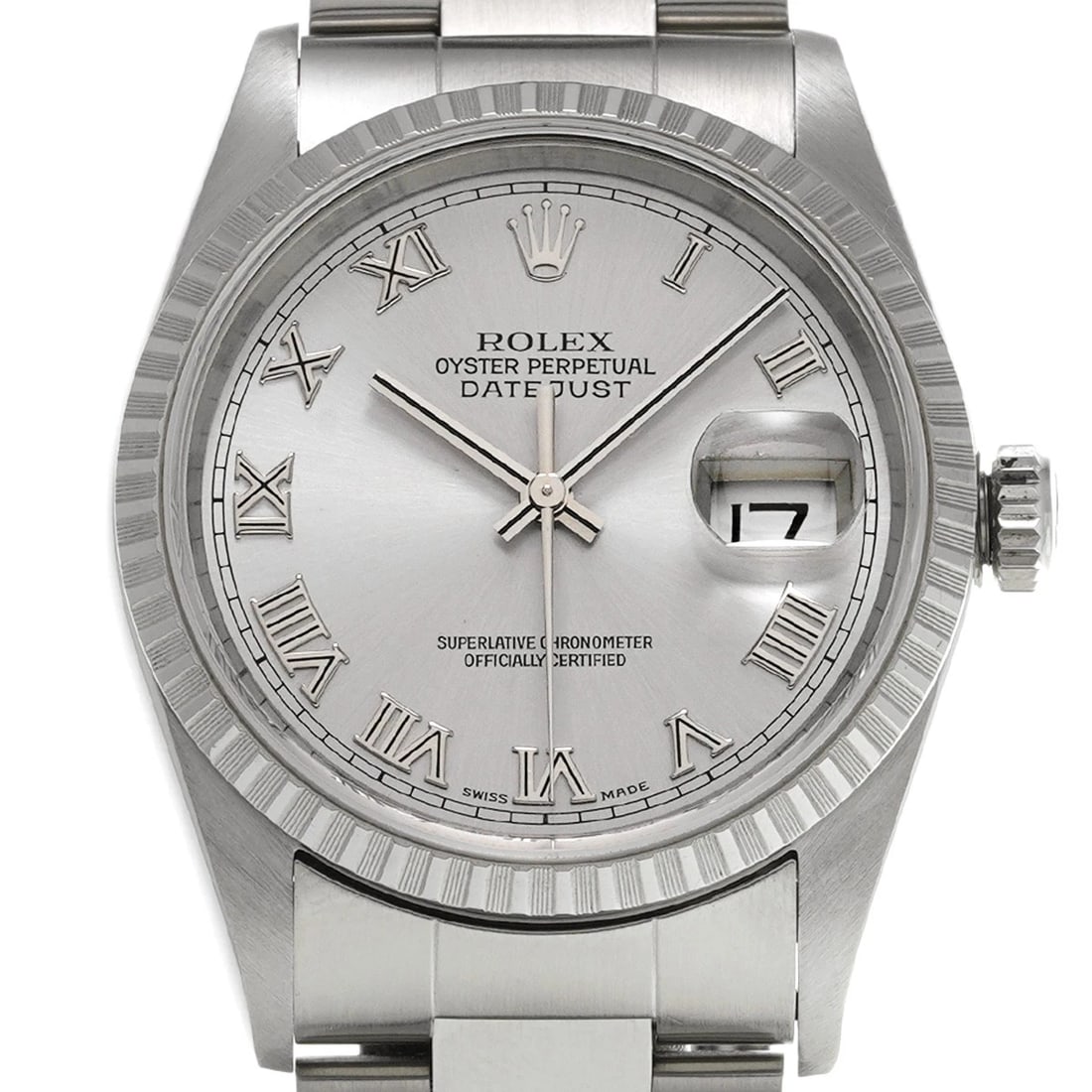 ROLEX DATEJUST SILVER WATCH - 4