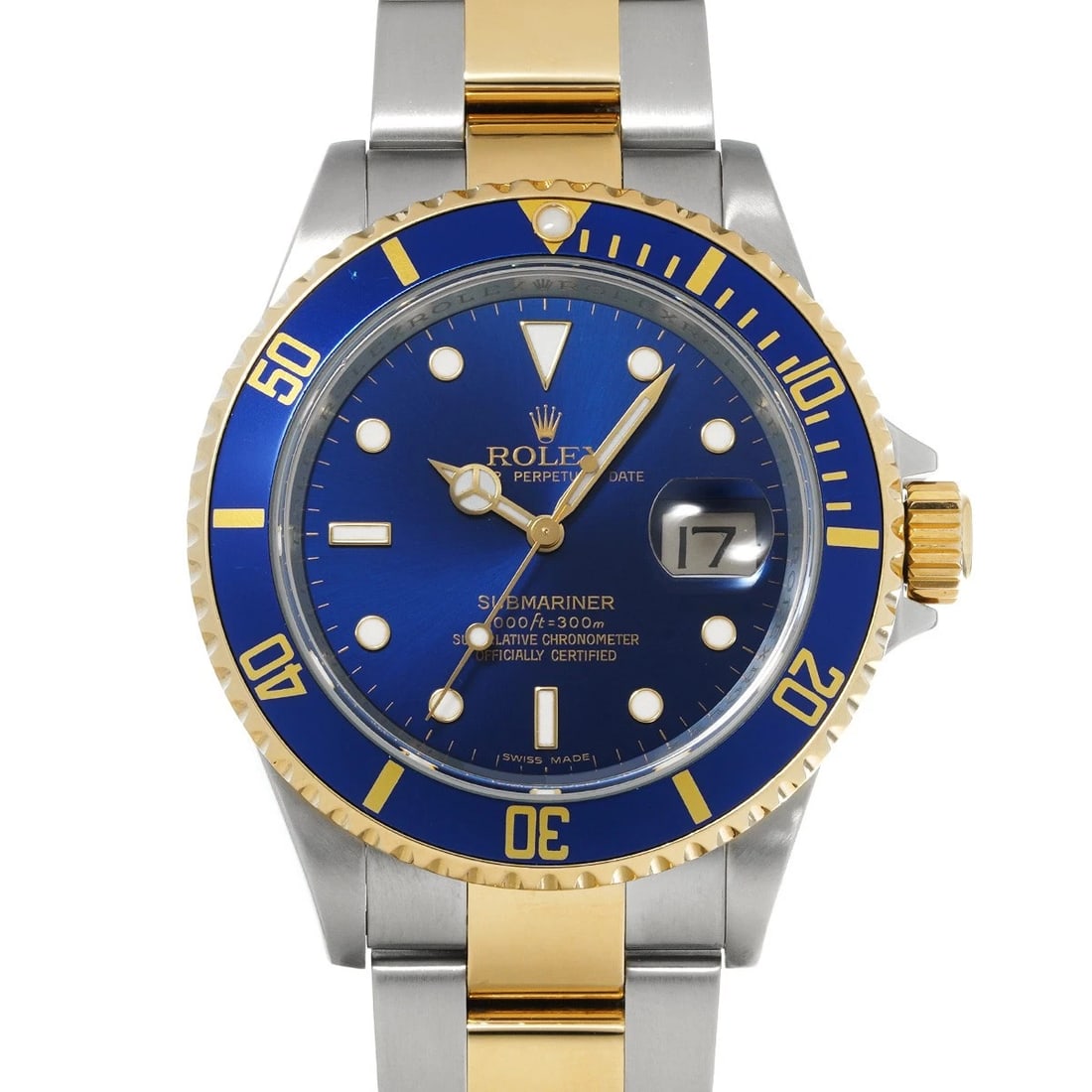 ROLEX SUBMARINER BLUE WATCH: ROLEX Submariner blue Watch Brand: ROLEX Type: Wristwatch Material: Band Material Stainless steel/Yellow Gold, Case Material Stainless steel Color: Dial Color blue Size: ??Case? H/about 40mm