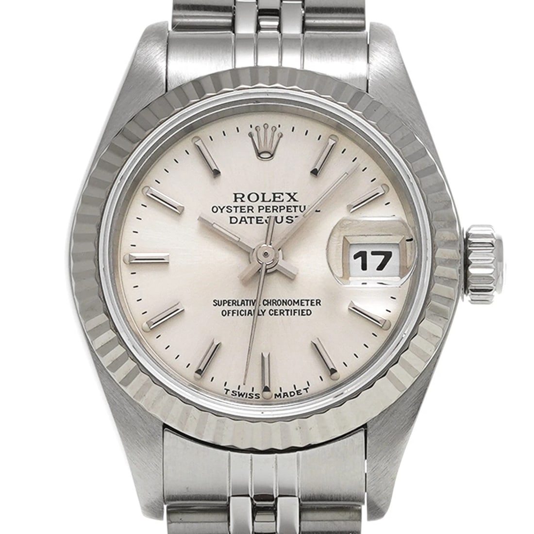 ROLEX DATEJUST SILVER WATCH - 4