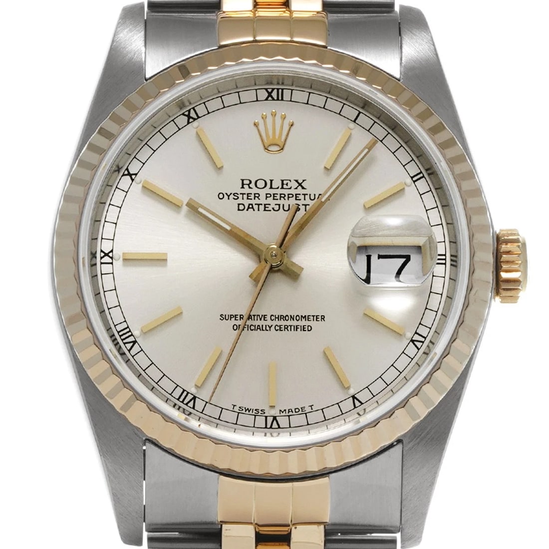 ROLEX DATEJUST SILVER WATCH - 4