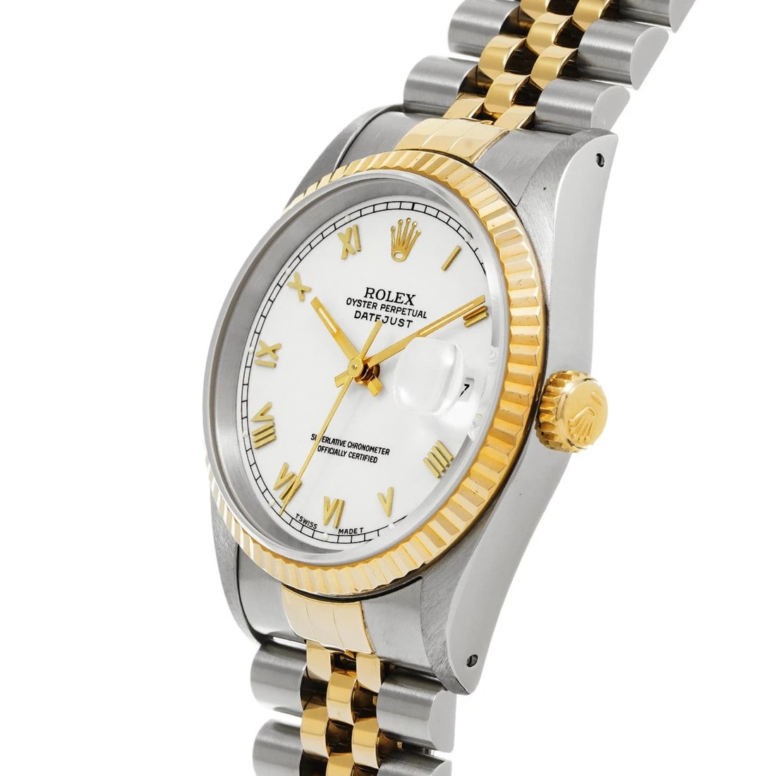 ROLEX DATEJUST WHITE WATCH - 2