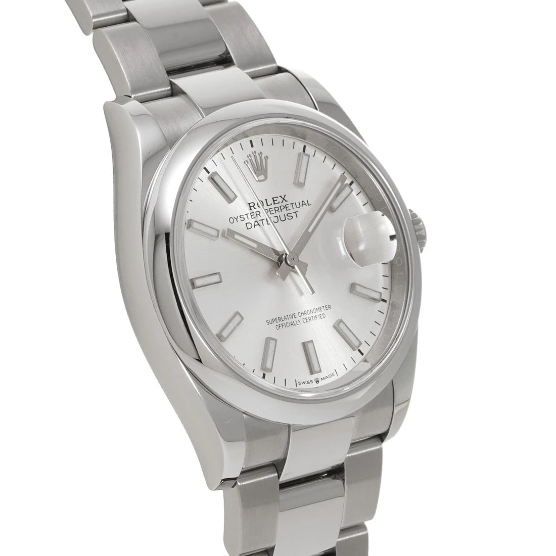 ROLEX DATEJUST SILVER WATCH - 3
