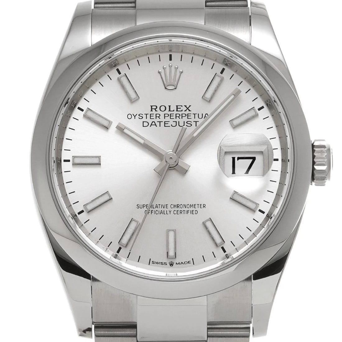 ROLEX DATEJUST SILVER WATCH - 4