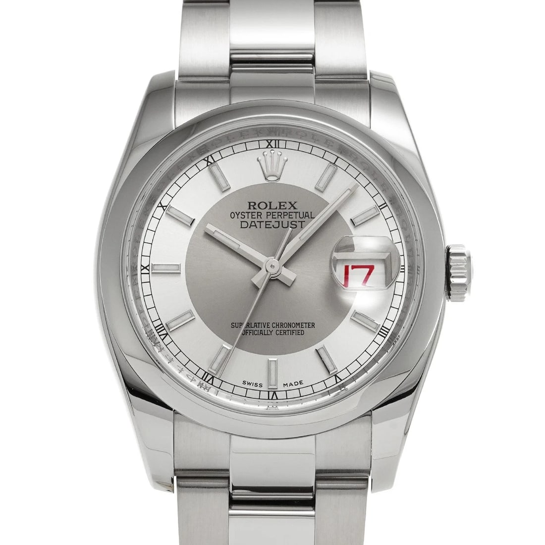 ROLEX DATEJUST SILVER WATCH: ROLEX Datejust Silver Watch Brand: ROLEX Type: Wristwatch Material: Band Material Stainless steel, Case Material Stainless steel Color: Dial Color Silver Size: ??Case? H/about 36mm W/about