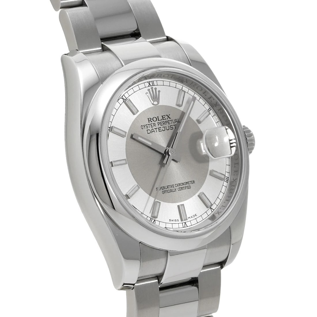 ROLEX DATEJUST SILVER WATCH - 3