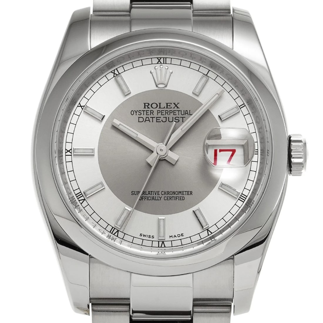 ROLEX DATEJUST SILVER WATCH - 4