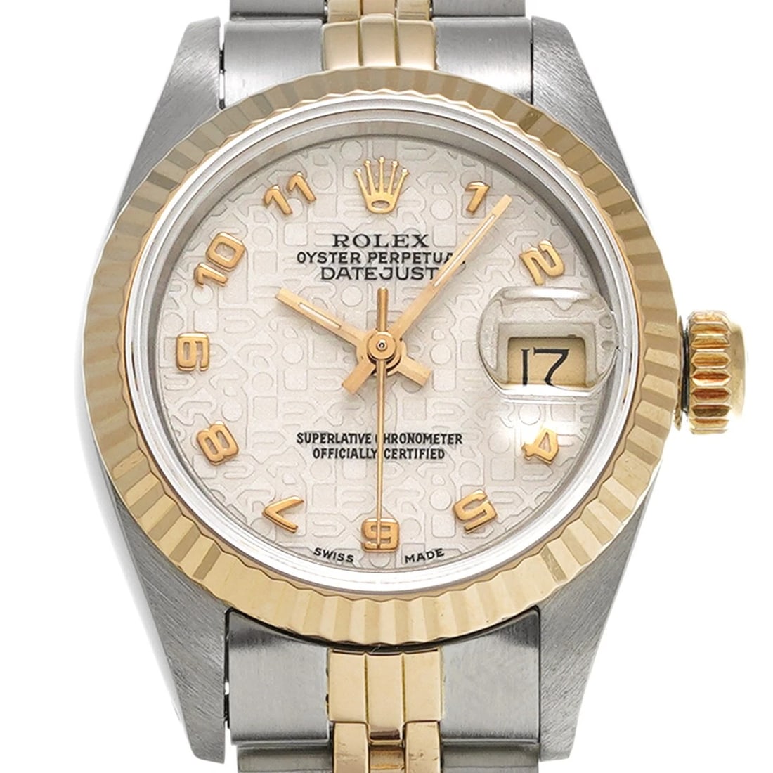 ROLEX DATEJUST IVORY COMPUTER WATCH - 4