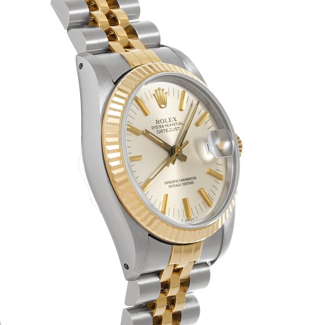 ROLEX DATEJUST SILVER WATCH - 3