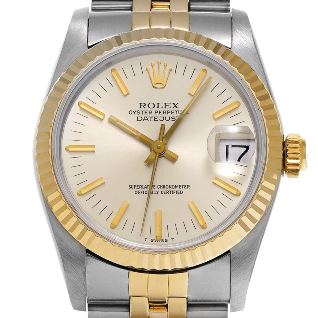ROLEX DATEJUST SILVER WATCH - 4